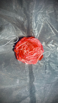 Pivoine en résine, rouge, fait main en Corse