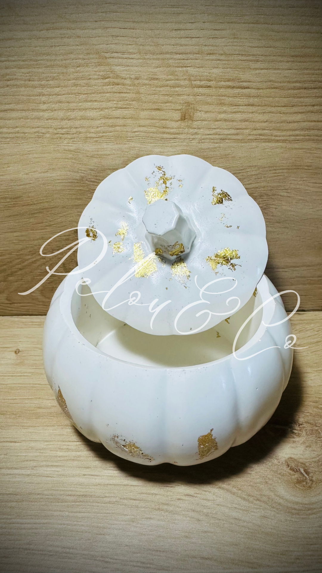  Boîte citrouille en résine minérale ouverte pour ranger bonbons et petits trésors