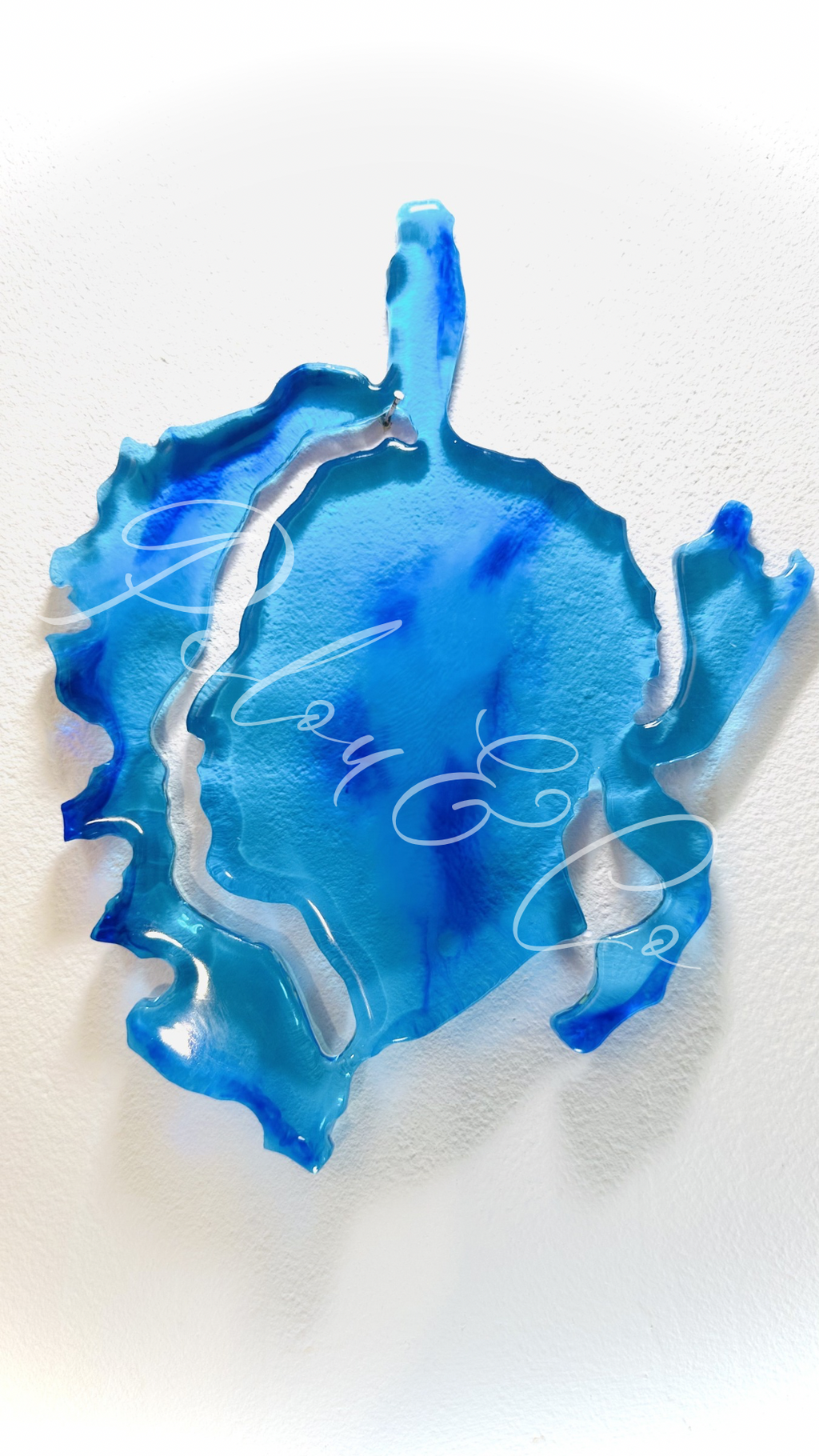 Tête de Maure en résine époxy aux teintes de la Méditerranée, décoration murale artisanale Pelou&Co.
