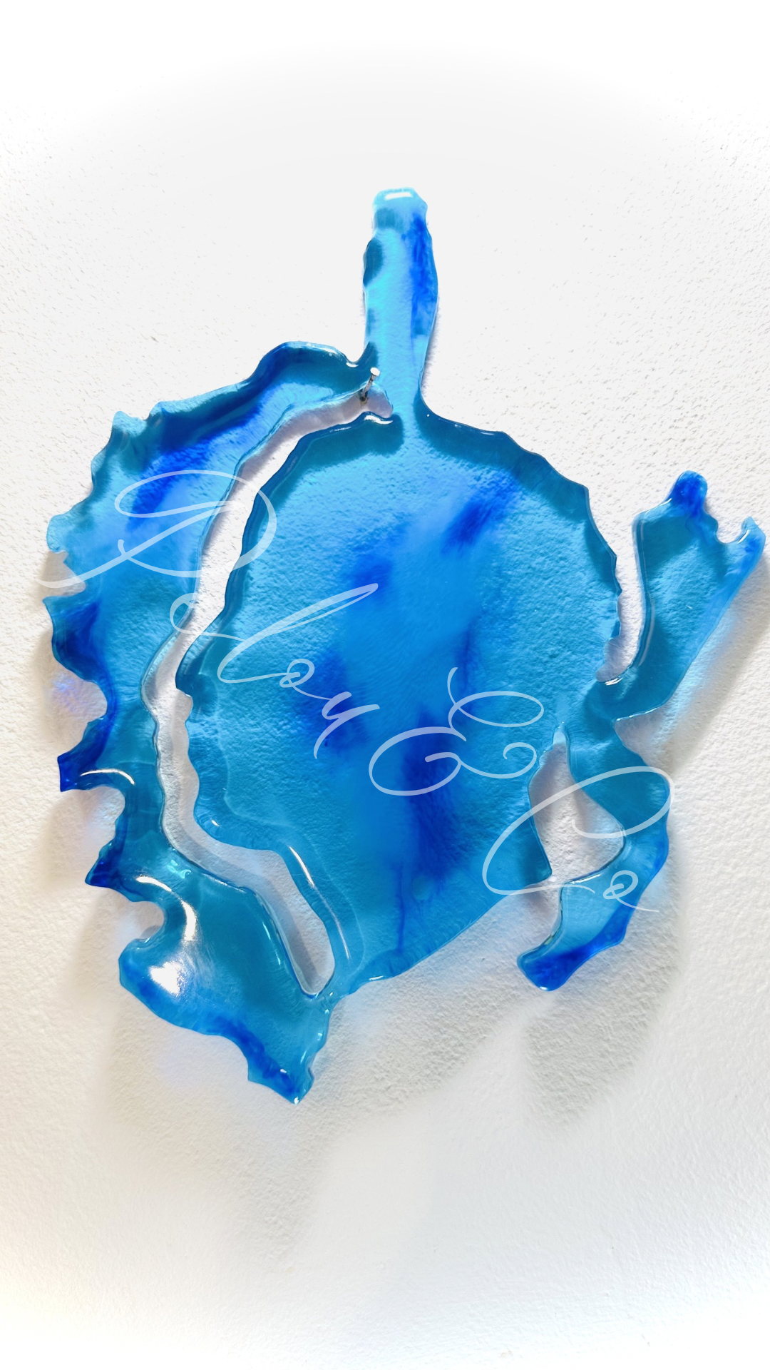 Tête de Maure en résine époxy aux teintes de la Méditerranée, décoration murale artisanale Pelou&Co.