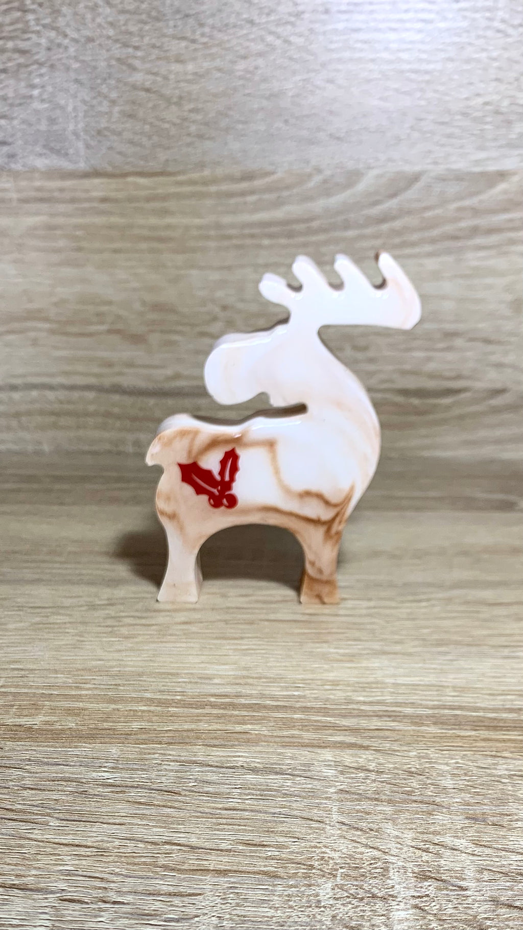 Décorations Noël artisanales rennes marbres Pelou&Co