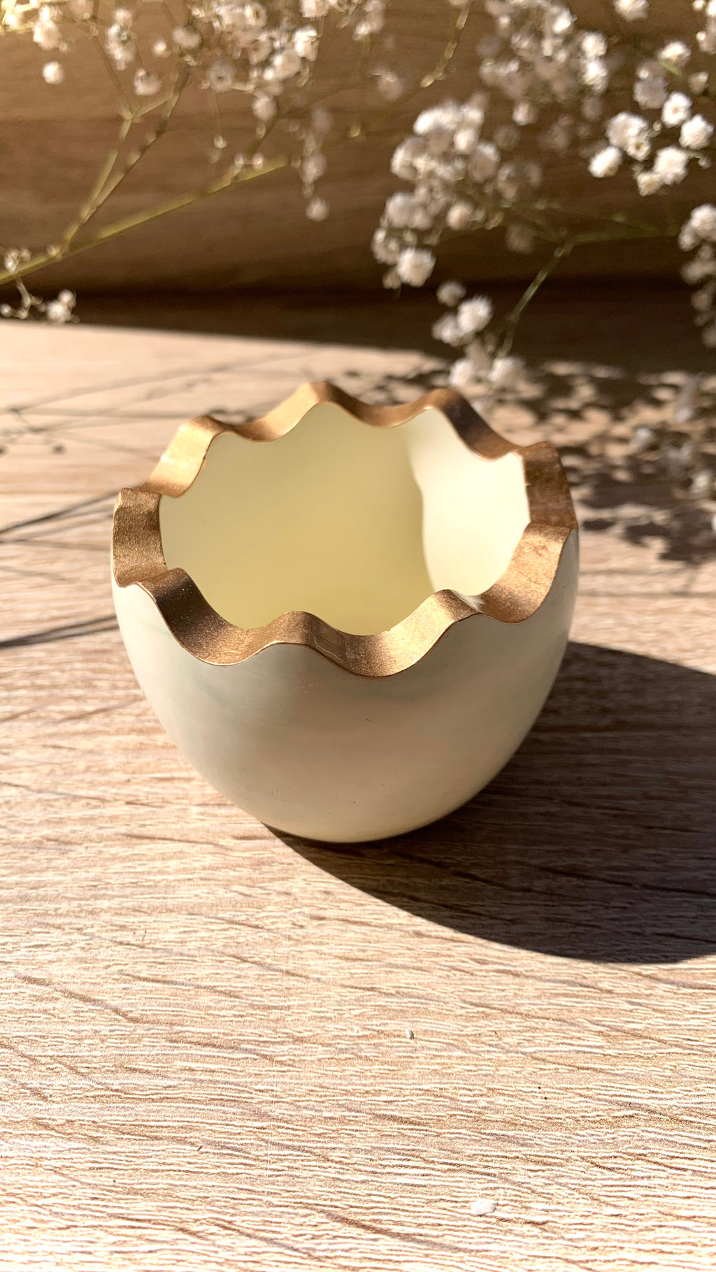 Pots coquille d'œuf résine minérale décoration Pâques