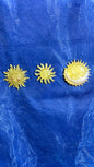 Lot 3 aimants soleils en résine artisanale - fluorescent - décoration magnétique maison - Pelou&Co