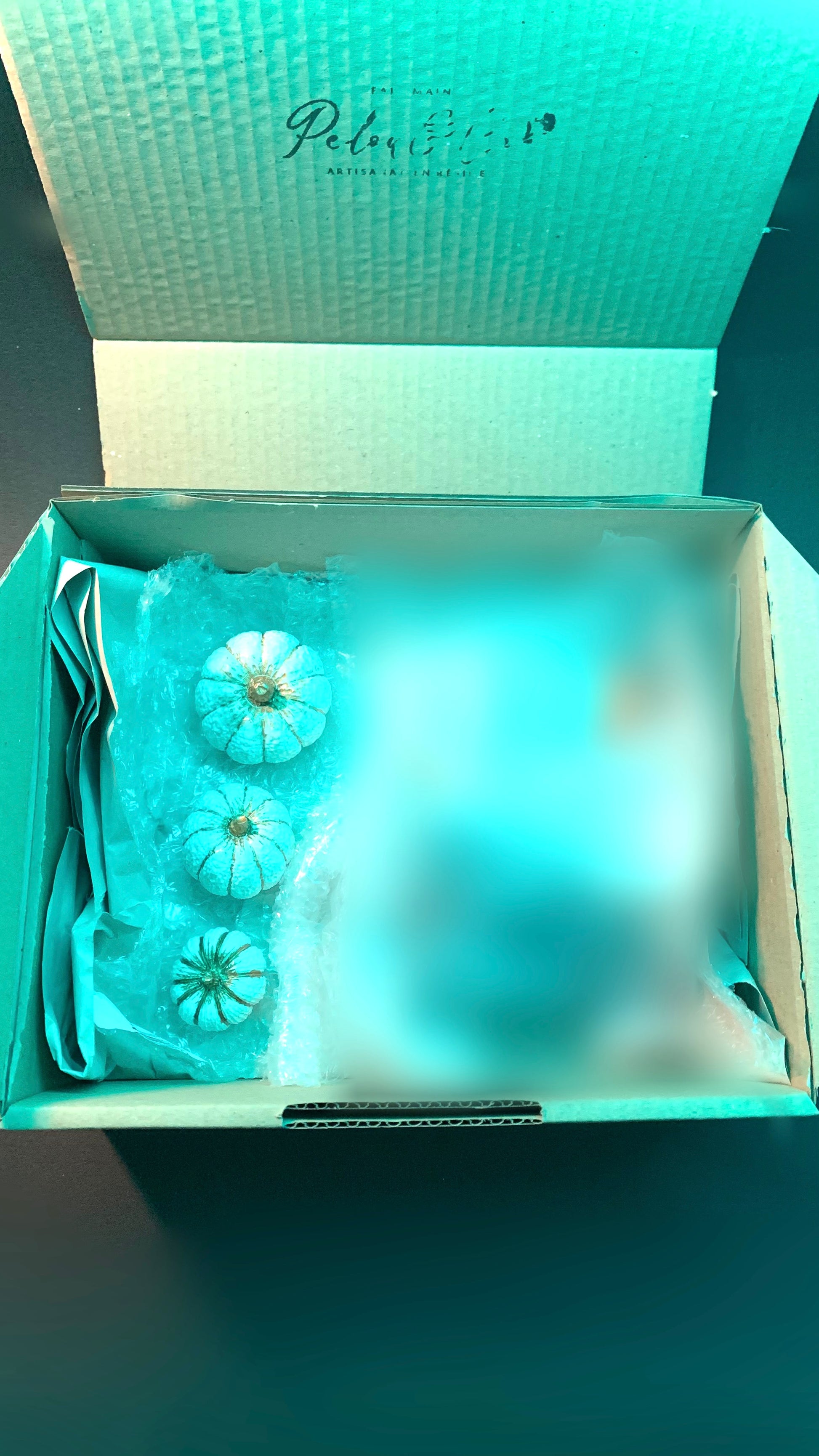 Petite Box Halloween Pelou&Co – Lot de 3 citrouilles en résine avec surprises artisanales