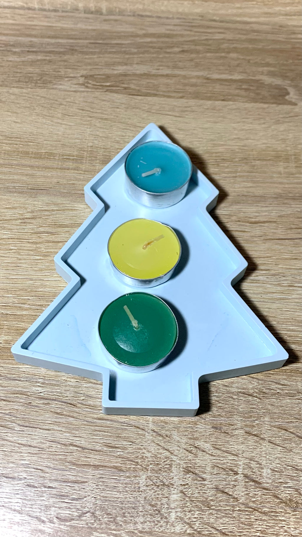 Plateau sapin décoratif bleu Pelou&Co