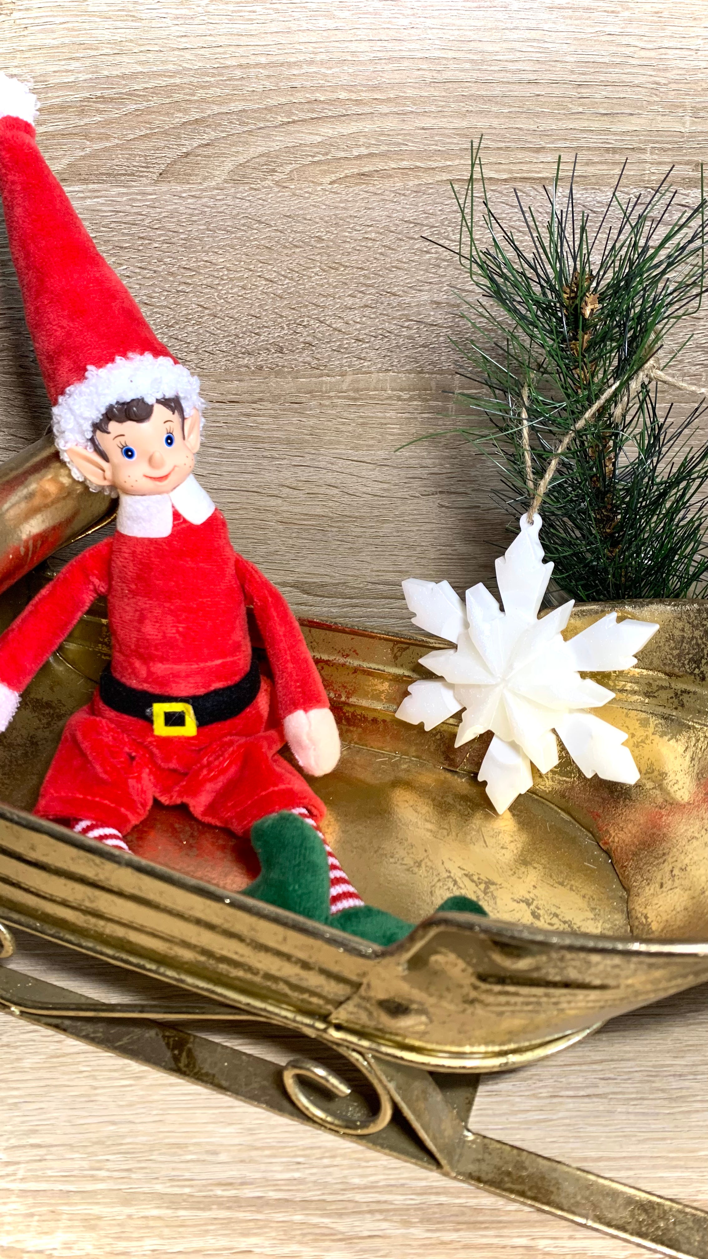 Suspension flocon de neige en époxy blanc Pelou&Co