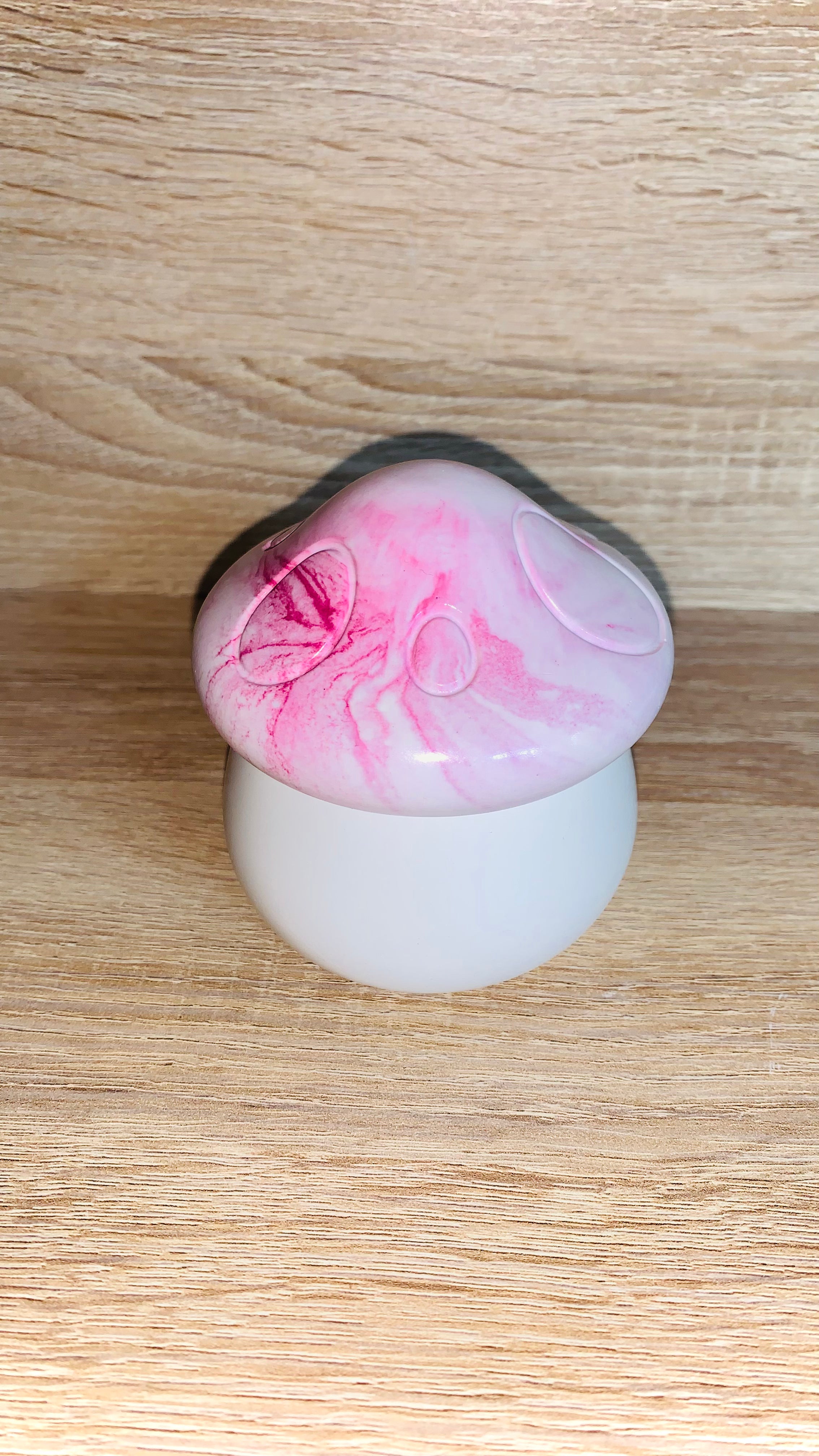 Boîte champignon en résine minérale artisanale Pelou&Co