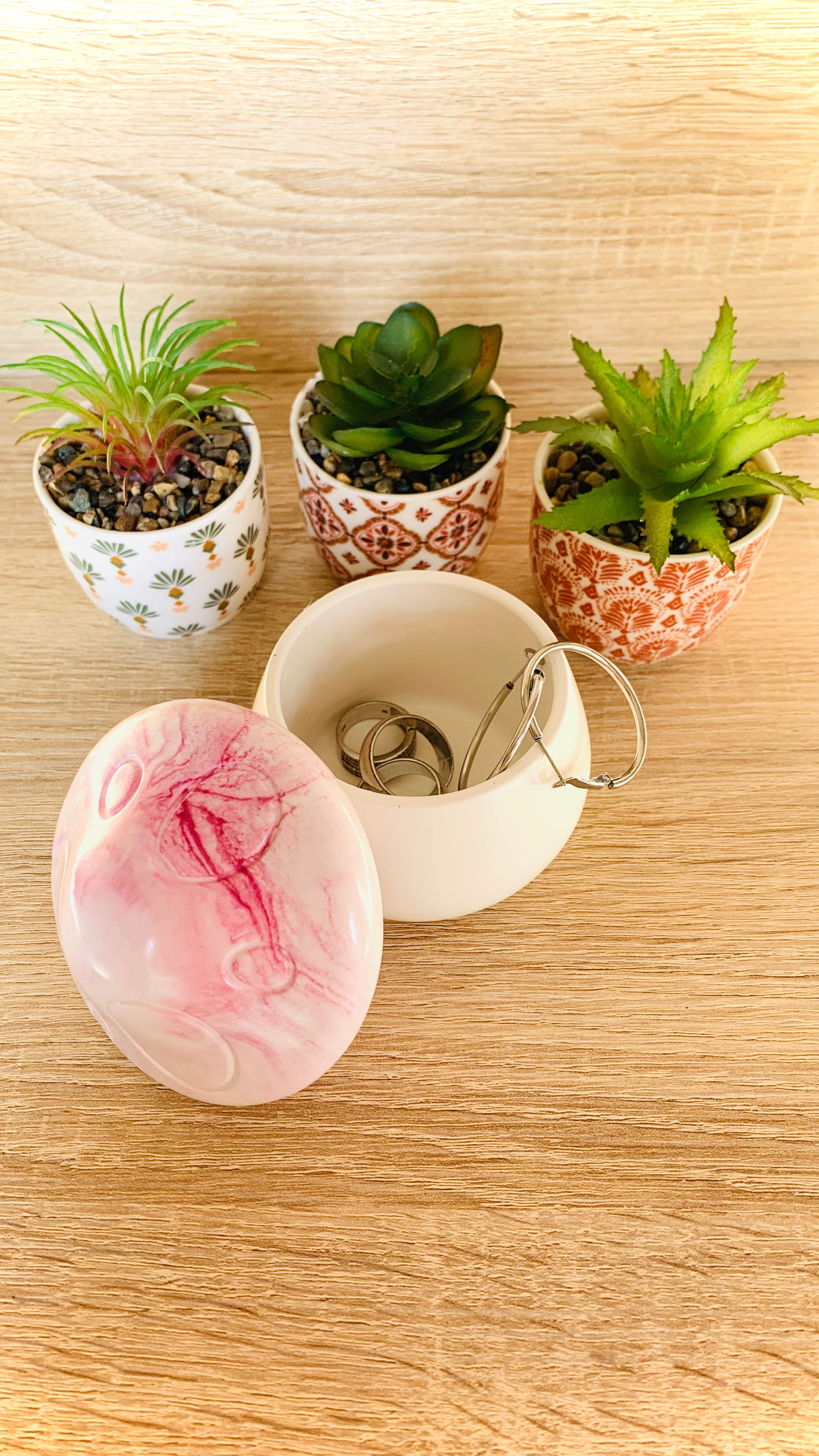 Boîte champignon en résine minérale artisanale Pelou&Co